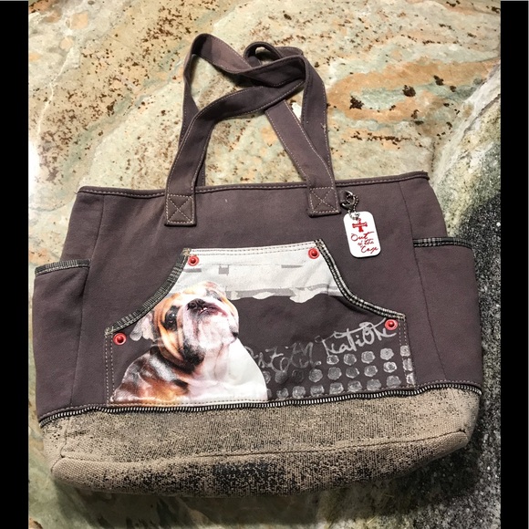 bulldog tote bag
